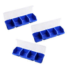 Plastic gereedschapskist met meerdere compartimenten,-Blauw