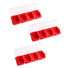 Robuuste kunststof opbergcontainer-organizer voor-Rood