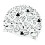 Skin Friendly Silicone Swimming Cap Fun Pattern-Milky white b 1