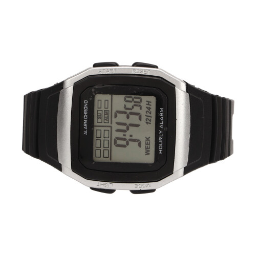 Silver Digital Chronograph Watch