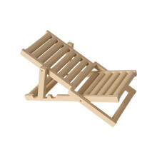 Strandstoel voor poppenhuisligstoel Decoratief-Houtkleur
