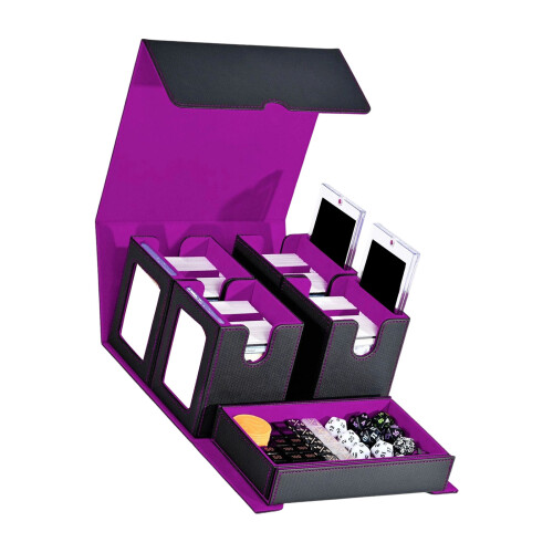 5 Compartment Trading Card Holders With Removable Dividers-2