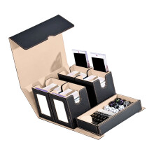 PU Leather Multifunctional Card Deck Organizers With-3