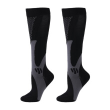 Chaussettes de football à Compression élastique,-Noir S/M