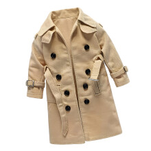 Trench-coat en tissu sur mesure pour habillage de poupée et-Kaki