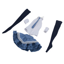 Beautiful School Girl Costume Set For 1/6 Dolls With Off-Blue