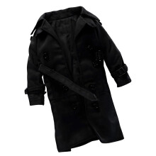 Premium 1/12 Scale Coat Costume For 6" Action Figures-Black