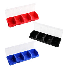 Interlocking Storage Tray Case For Industrial-red blue black