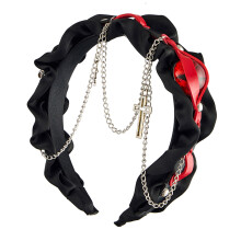 Fashion Punk Chain Headband Adjustable Size Ideal For-black red