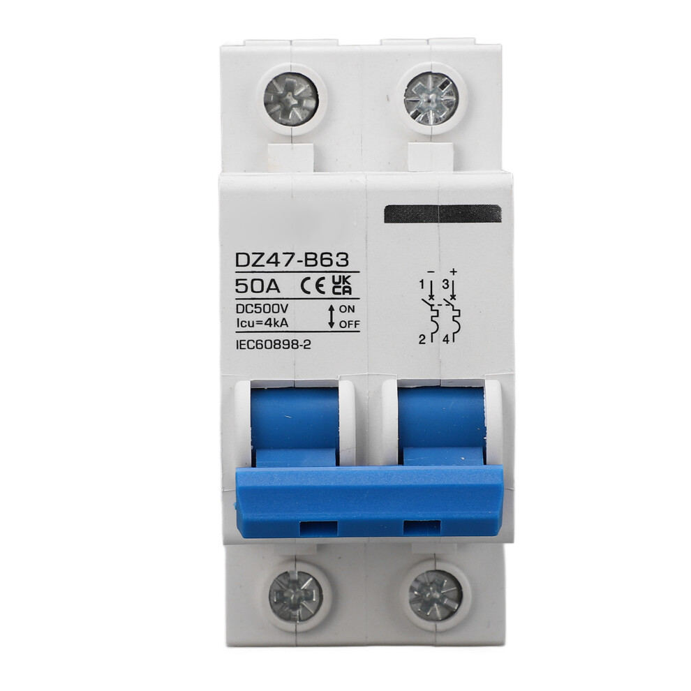 DC 500V 2P Mini Circuit Breaker DIN Rail