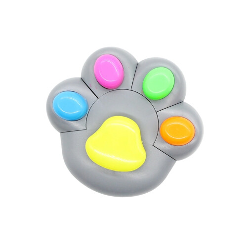 Stylo surligneur en forme d'animal, 5 couleurs, marqueur-gris