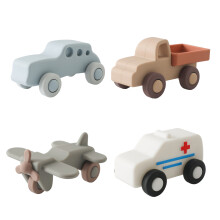 4PCS Soft Chew Toy for Infant Educational Vehicle Teething Toy