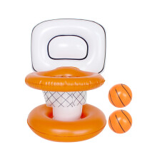 Kids Pool Basketball Game Set Featuring Easy Inflatable Hoop And