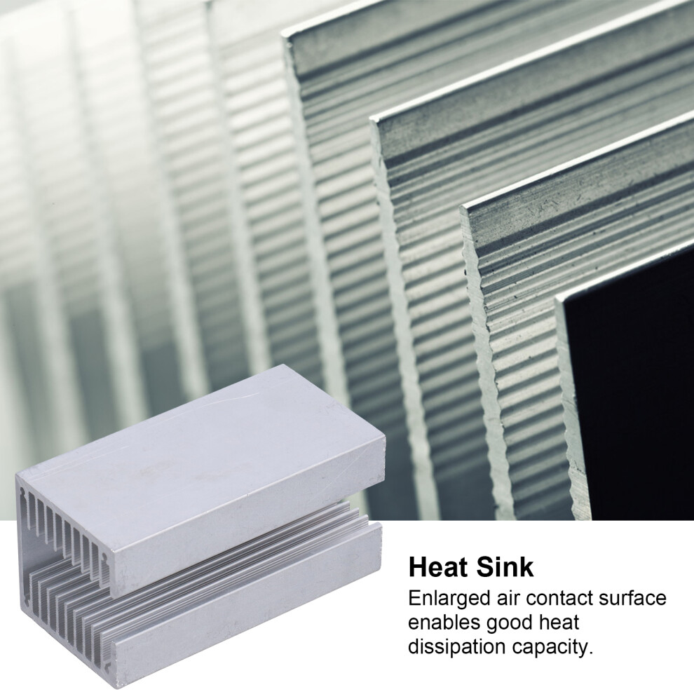 U Type Aluminium Cooler 100x50x50mm Heatsink