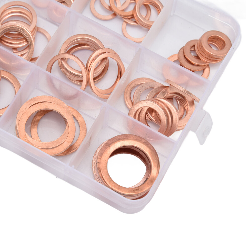 150Pcs Copper Washer Assortment M5-M22