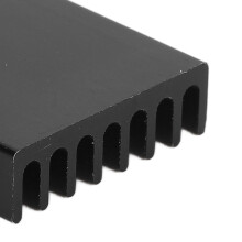 20 Black Aluminium Heatsinks 20x20x6mm