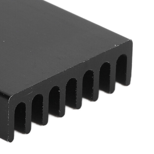 20 Black Aluminium Heatsinks 20x20x6mm