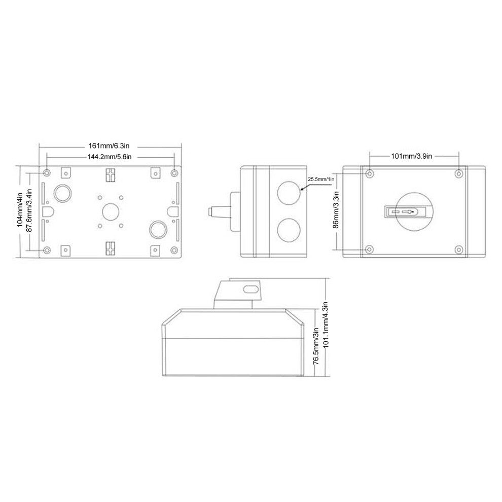 4P PV DC Switch IP66 32A 1500V Solar Isolator