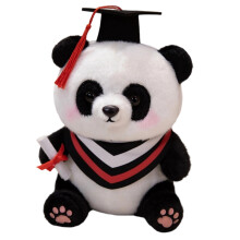 Bachelors Schools Graduation Panda Stuffed Animals Cartoon-Red