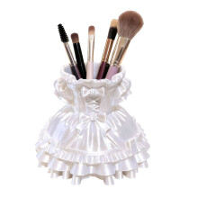 3D-geprinte prinses jurk pen cup bureau pen organisator voor-Wit