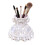 3D Printed Dress Shape Pen Cup Desktop Organiser Box for-White 1