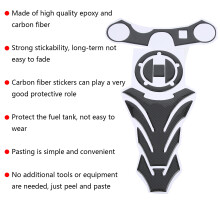 3pcs Suzuki GSXR Carbon Tank Sticker Black