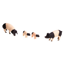 Realistic Farm Animal Figurines Set Resin-Little Black