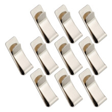 10Pcs Multipurpose Metal Clip Pen Clip For Book-No. 4 silver