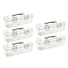 Clear Calligraphy Accessory Holders Case With-5 storage boxes