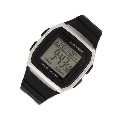 Silver Digital Chronograph Watch