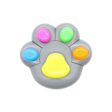 Fluoreszierender Textmarker in Tierform. Integrierter-grau