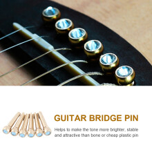 Brass Guitar Bridge Pins Crystal Glass Decor