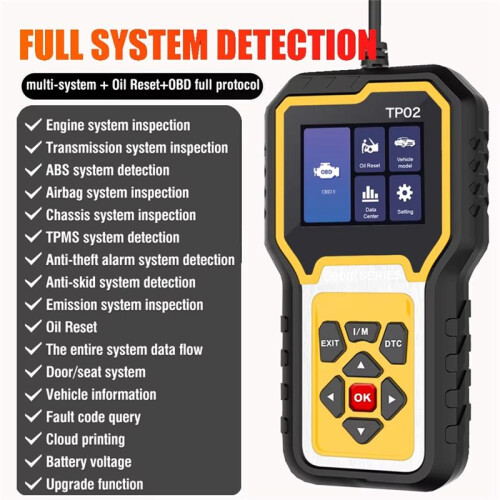 TP02 OBD2 Fault Code Reader Check Engine Diagnostic Scanner for 2