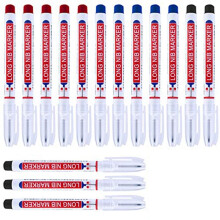 15 Szt Markery O GłęBokim ZasięGu  z DłUgim Nosem Wodoodporny  do GłęBokich OtworóW Carpenter Ink , 3 Kolory