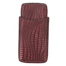 Leather 3 Finger Cigar Humidor Case