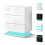 ELFORDSON (White - 3 Drawers) ELFORDSON Bedside Table LED Cabinet High Gloss Nightstand Bedroom 1