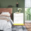 ELFORDSON (White - 3 Drawers) ELFORDSON Bedside Table LED Cabinet High Gloss Nightstand Bedroom 2