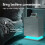 ELFORDSON (White - 3 Drawers) ELFORDSON Bedside Table LED Cabinet High Gloss Nightstand Bedroom 8