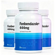 (3Pcs) Fenbendazole Plus Supplement 444mg, 90 Capsules
