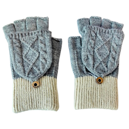 Umwandelbare Fäustlinge – warme und gemütliche Winterhandschuhe Grey