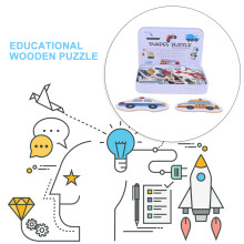 Wooden Educational Puzzle with Storage Box