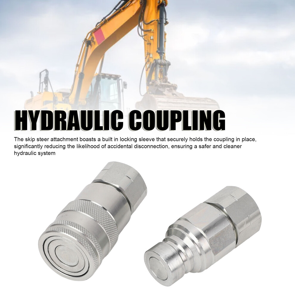 1/2 NPT Hydraulic Quick Couplers with Dust Caps