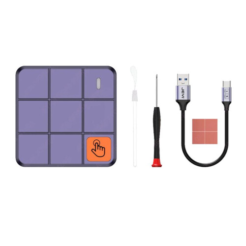 JEYI 2230 M.2 NVMe Solid State Drive Case Enclosure with Touch Control, USB3.2 GEN2 10Gbps PCIe SSD Case