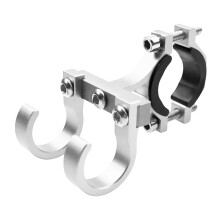 Electric Scooter Hooks Bike Shelf Tube Storage Hanger Buckle Hooks Ebikes Portable Double Helmet Rack Silver