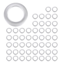 50 Pack Curtain Grommet, Inner Diameter 43mm Curtain Eyelet Rings Nanoscale Low Noise Roman Ring (Silver)