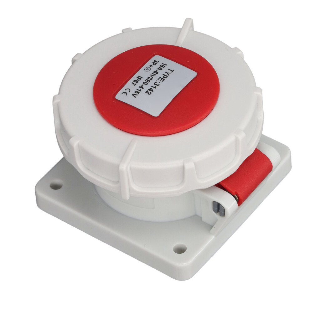 IP67 3 Phase 4 Pin Waterproof Socket 16A