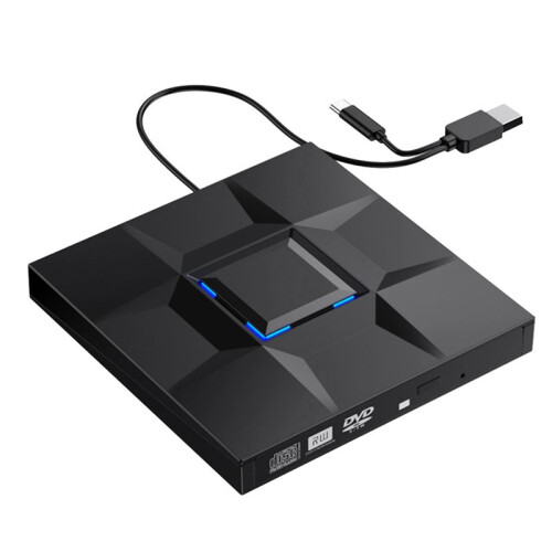 External CD and DVD Player Game Burner DVD External USB 3.0 Type C CD Writer Reader for PC Laptop Desktop