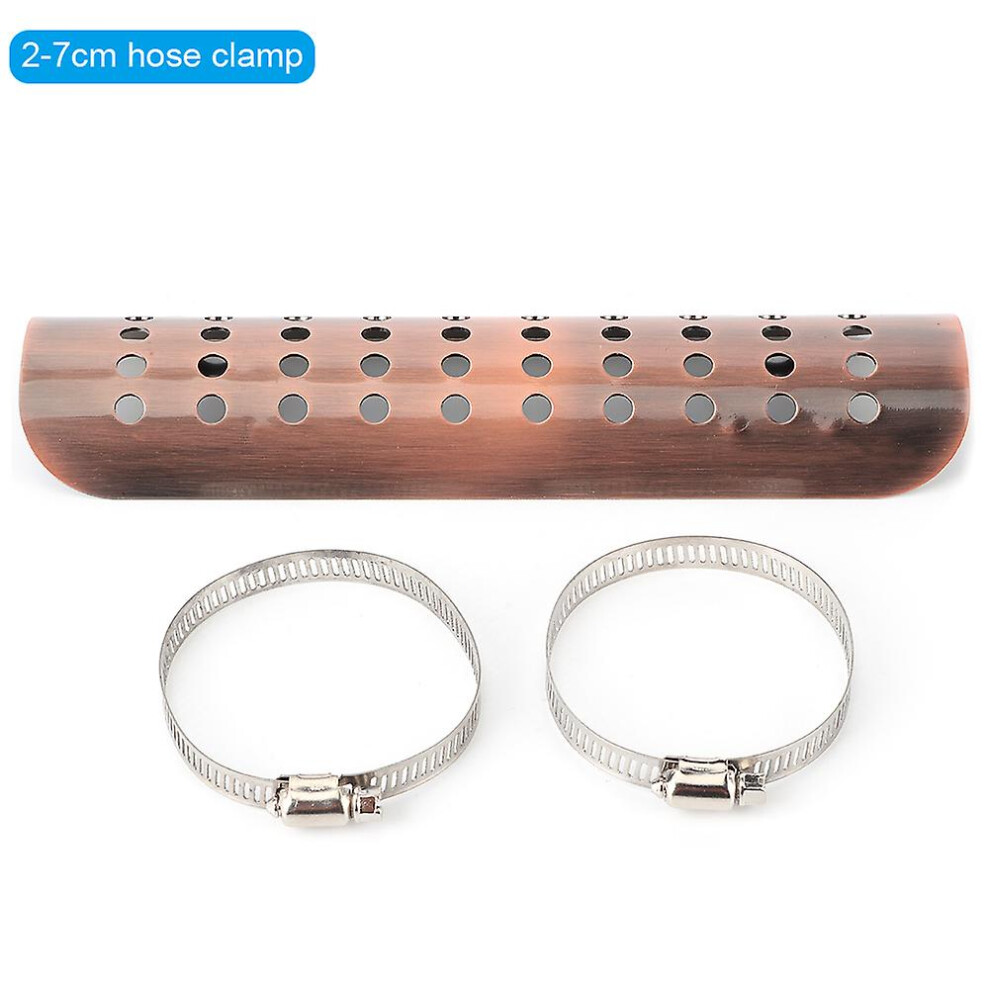 Vintage Motorcycle Exhaust Pipe Heat Shield Universal Antiscalding Protector Fit For Honda(27Cm Clamp ) 6900003541248