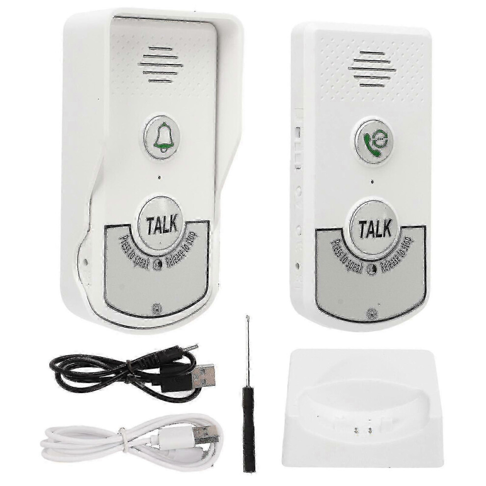 Wireless Intercom Doorbells 1000M Distance Excellent Chip White Voice Intercom Doorbells For Homes Hotels Villas Factories Szrh A-X 6900003538002