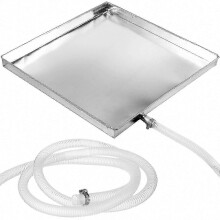 AC Unit Drip Pan with Drain Hose for Outdoor Installation 40x40x3cm Leak Proof Tray Edition 0905